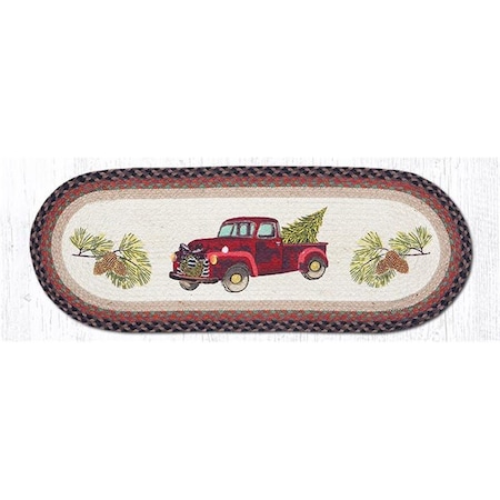 H2H Christmas Truck Oval Patch Runner Rug, 13 x 36 in. H22548675